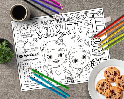 Feuille d’Activité Bébé – Fête Anniversaire